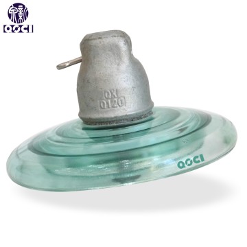 120kN High Voltage Transmission Line U120BS Cap and Pin type Toughened Disc Glass Insulator